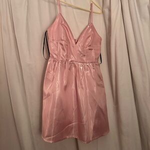 Pink Satin F21 Dress